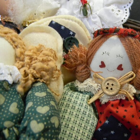 Lot of 10 Angel Tabletop Shelf Sitters Primitive Vintage Country - Picture 5 of 6